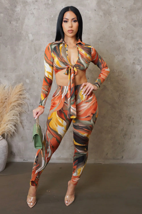 Be My Guest Pant Set - Multi