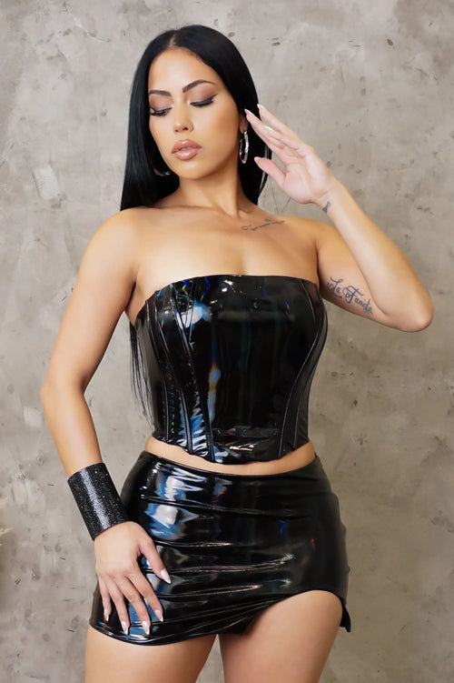 Back To Me Skirt Set - Black