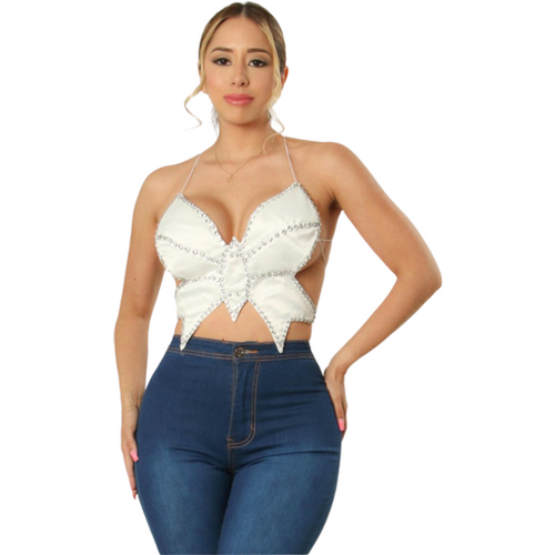 Butterfly Lace Up Top