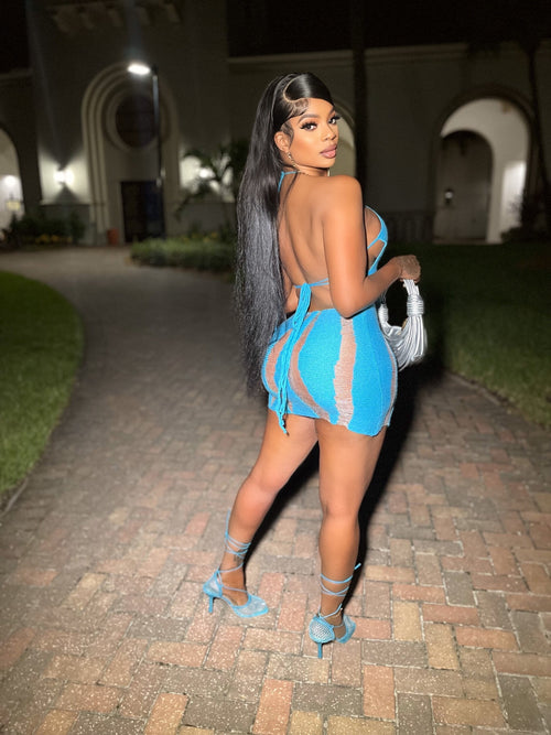 Best On Me Mini Dress - Blue