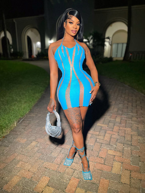 Best On Me Mini Dress - Blue