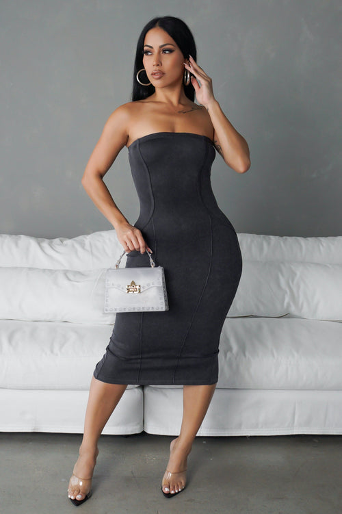 Believed It Mini Dress  - Black