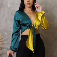 Addicted To You Crop Top - Green / Yellow