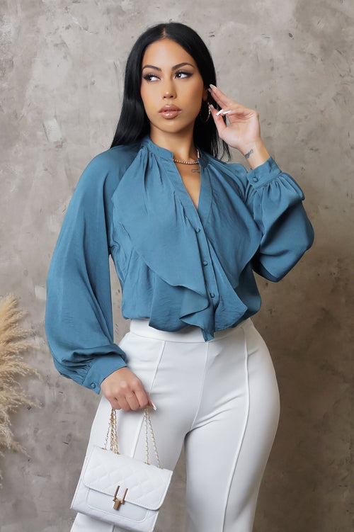 All Mine Blouse - Blue