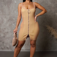 All I Could Take Mini Dress - Taupe