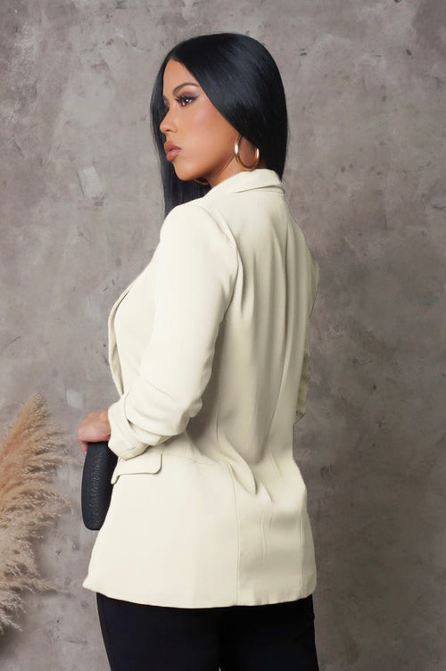 Back To Me Blazer - Cream